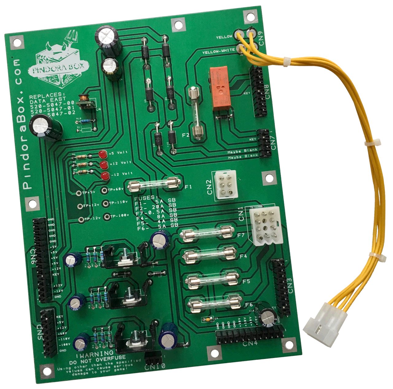 Data East Power Supply Board 520-5047-00