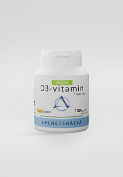 D3-vitamin, 75 µg, 3000 IE, Vegan 100 kapslar