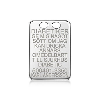 Diabetesbakke Ægte sølv