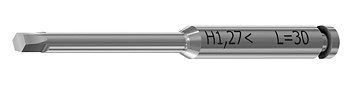 Screwdriver 30mm hex. 1,27mm head