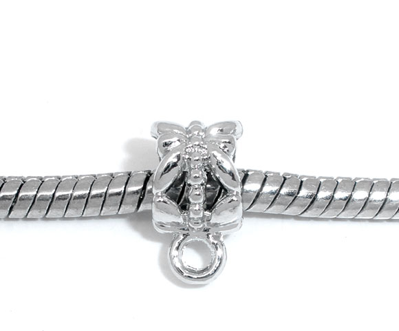 Connector / bail  silver dots
