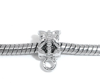 Connector / bail  silver dots