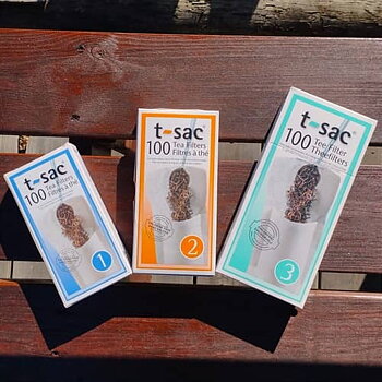 T sac, tefilter, engångs tepåsar, T-sac 1, 2, 3.