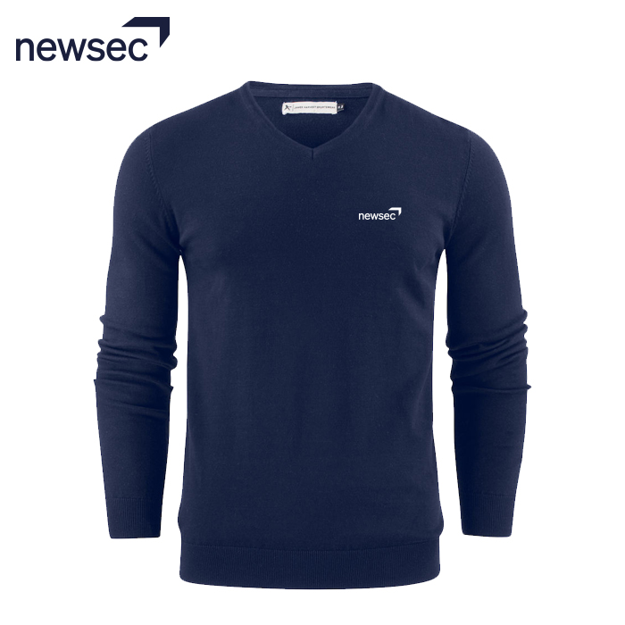 Newsec V-Ringad Pullover Herr