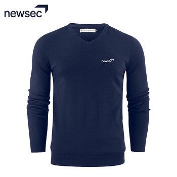 Newsec V-Ringad Pullover Herr