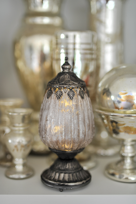Lantern - Glass bell jar - LED - Oblong - 18 cm - 5