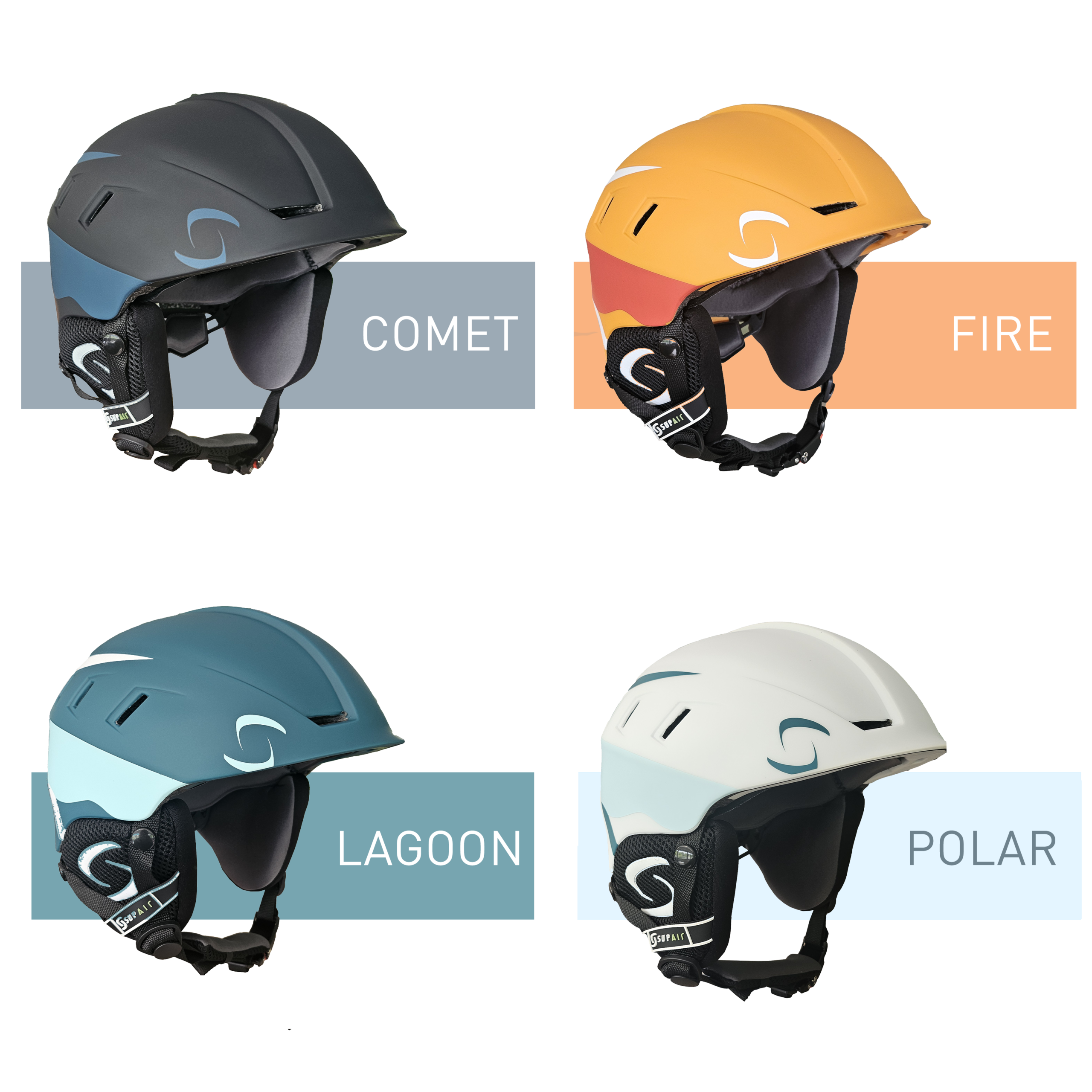 SupAir   PILOT HELMET  Orange  Fire