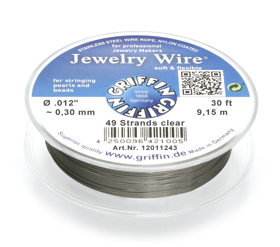 Jewelry wire 49 wires 0,30mm ( ,012") 9,15m ( 30 ft ) Griffin