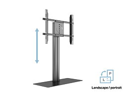 M Public Display Stand 110 HD Single w. Floorbase Black
