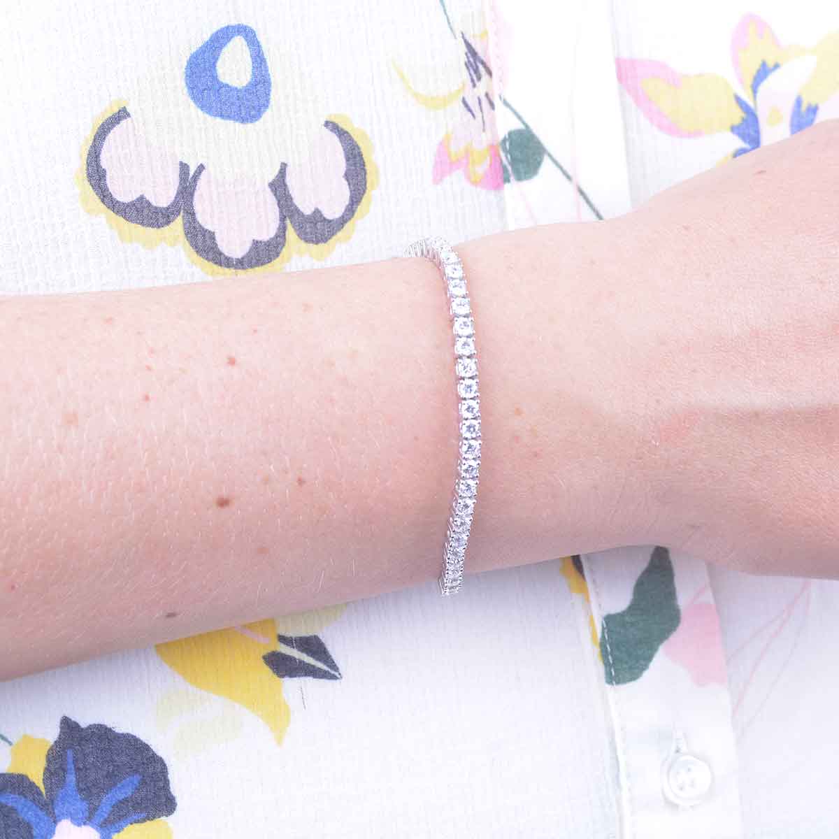 TENNIS BRACELET 5.4CT WHITE GOLD - 4