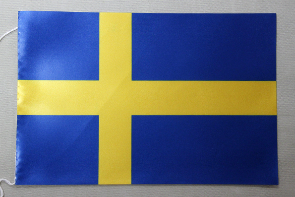 Sweden table flag 16x24 cm