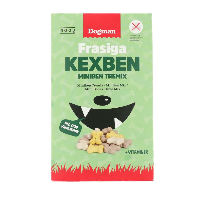 Dogman Frasiga Hundkex Miniben, 500g