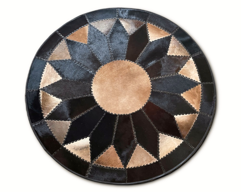 Ronde mat koeienhuid Ø 130 cm
