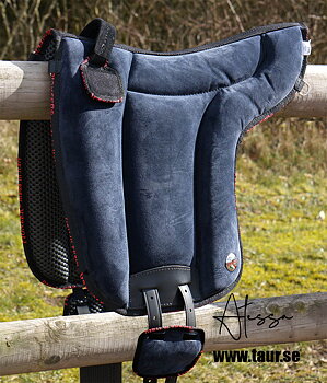 Atessa Ride pad / Bareback pad in suede (with stirrup attachments), STORM