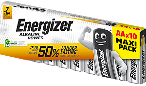 POWER alkaliska AA 10-pack