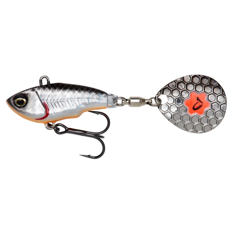 Savage gear fat tail spin 8cm 24g sinking tailspinner for perch trout and other predators
