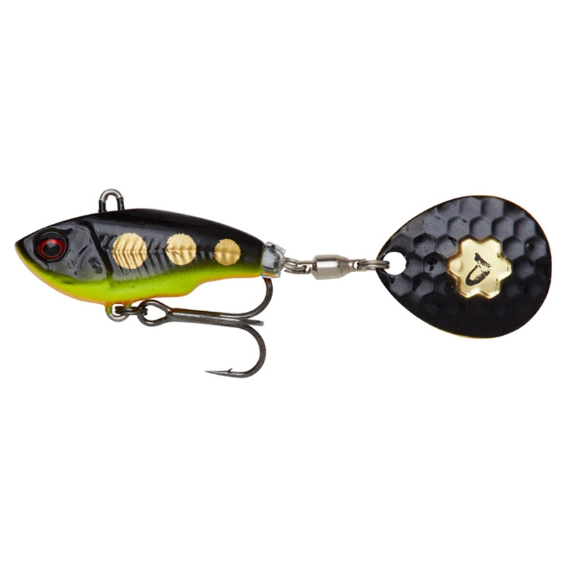 Savage gear fat tail spin 8cm 24g sinking tailspinner for perch trout and other predators
