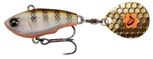 Savage gear fat tail spin 8cm 24g sinking tailspinner for perch trout and other predators