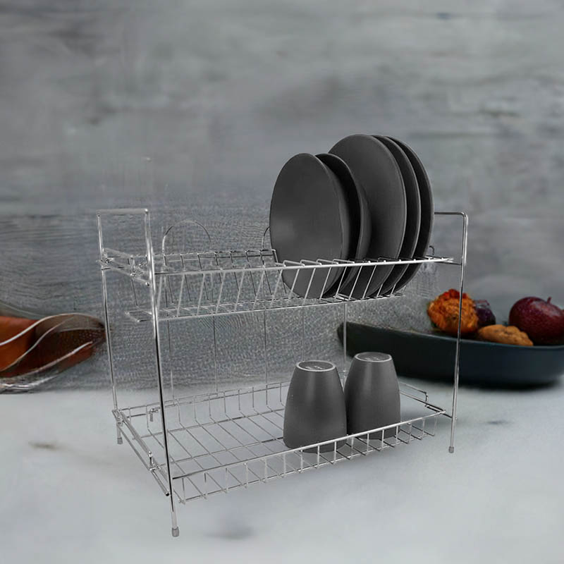 2-vånings diskställ / diskhylla  krom 40cm  - 2