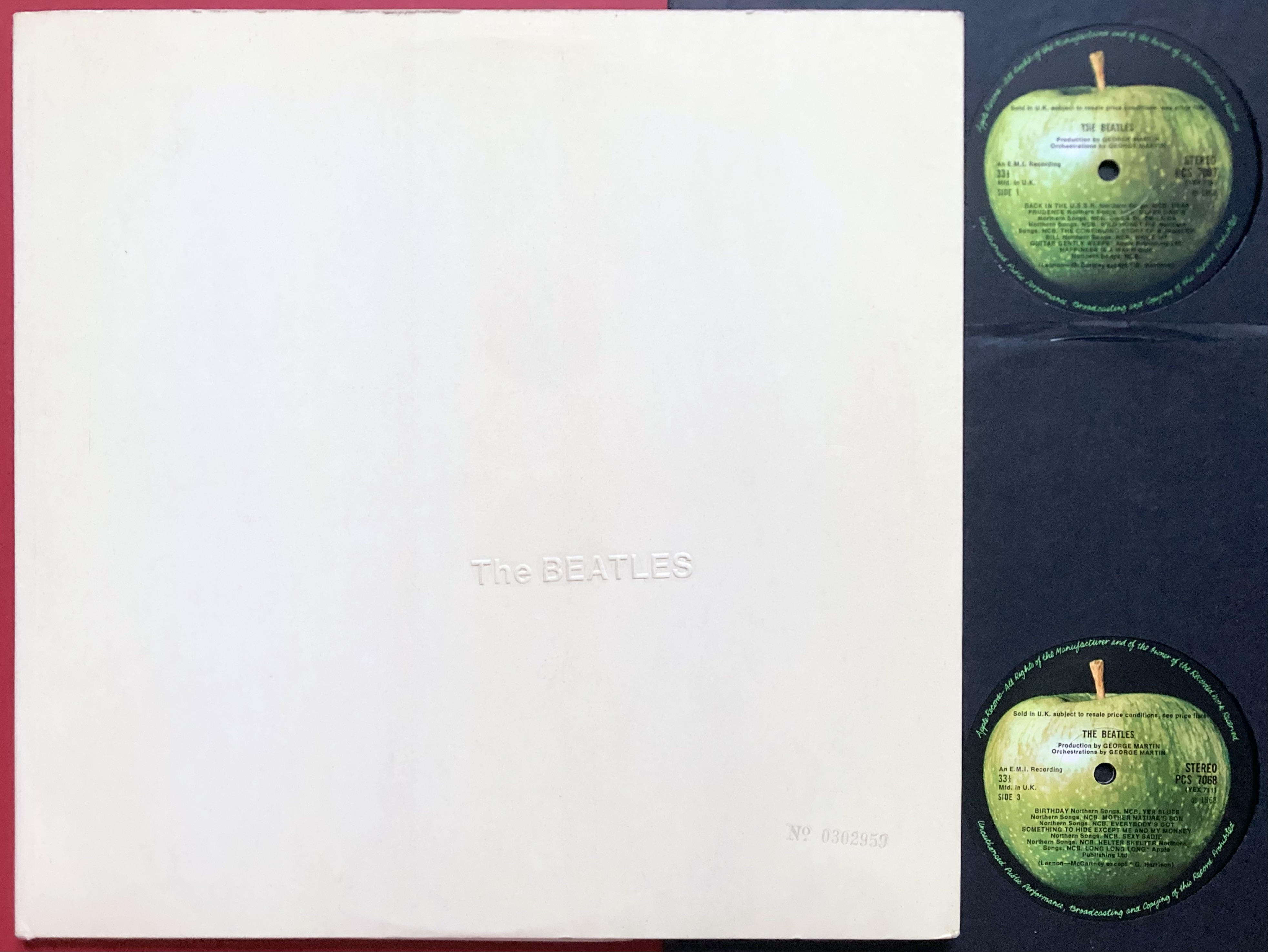 BEATLES - "Vita dubbeln" UK stereo 2LP 1968