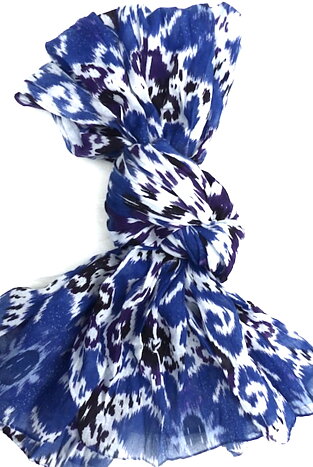 Ikat Indigo bomullssjal