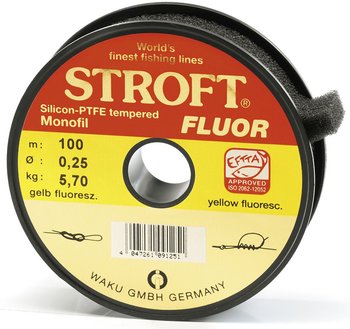 Gul nylonlina från Stroft. Perfekt till bland annat pimpelfisket. Stark och bra nylonlina, samma som den vanliga Stroft men gul