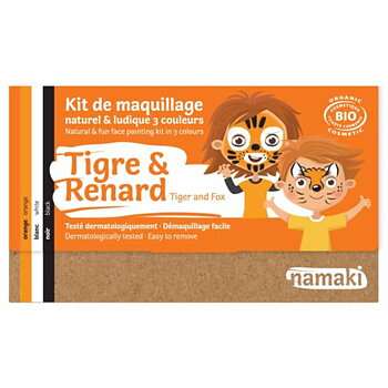 Luonnonmukaiset kasvomaalit lapsille – Tiikeri & Kettu (3 kpl)