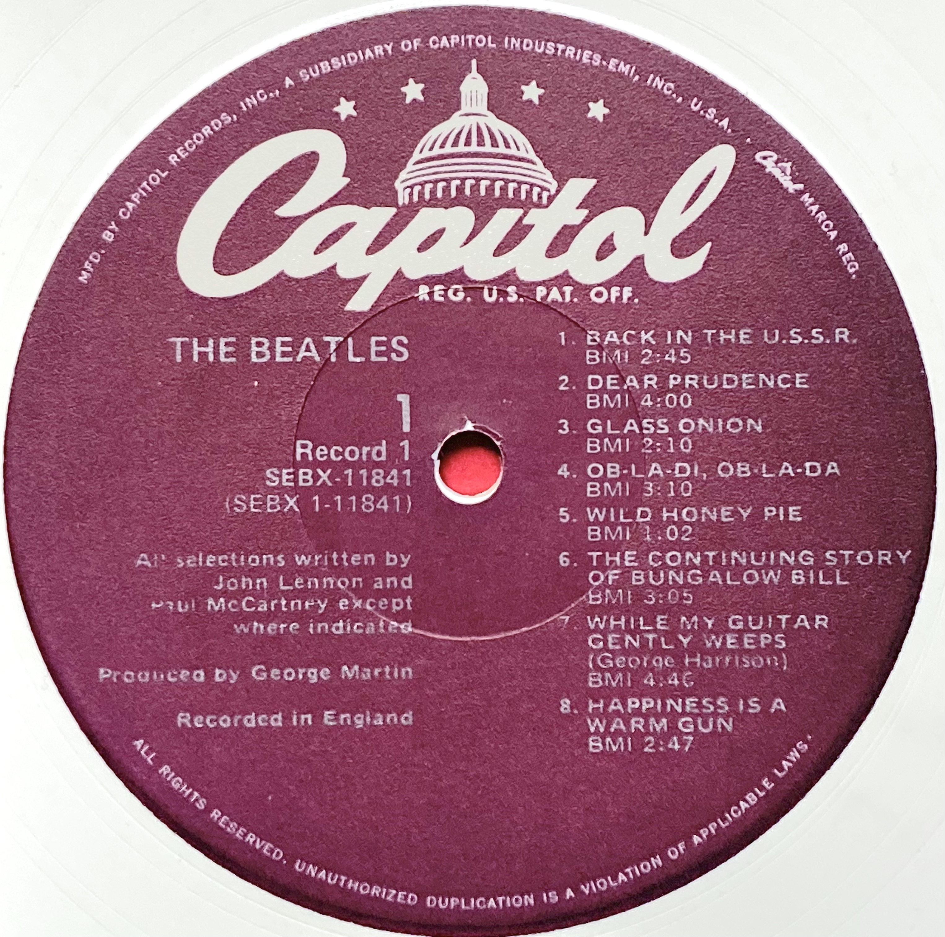 BEATLES - "Vita dubbeln" US WHITE vinyl 2LP 1978 - 4