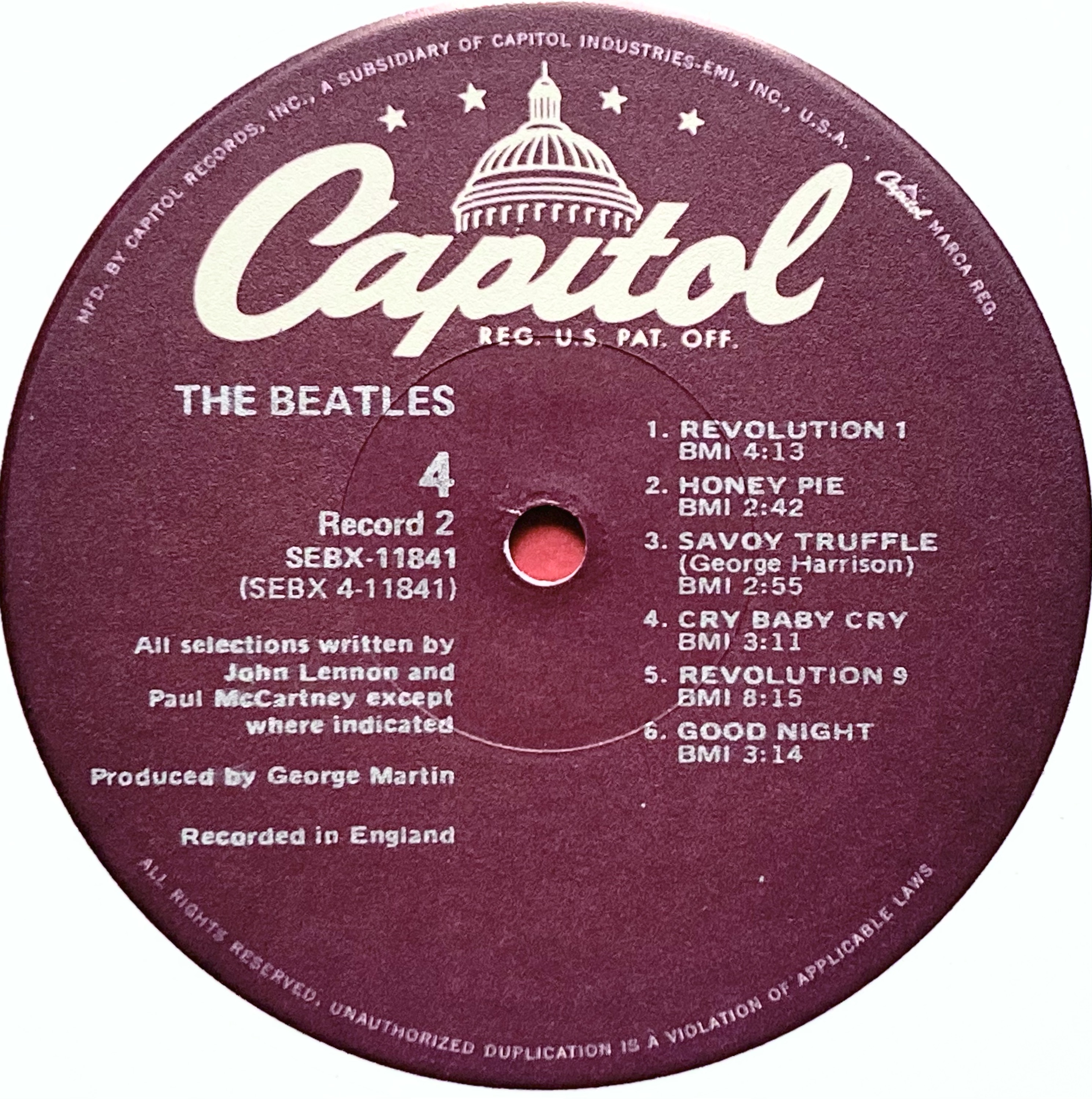 BEATLES - "Vita dubbeln" US WHITE vinyl 2LP 1978 - 7