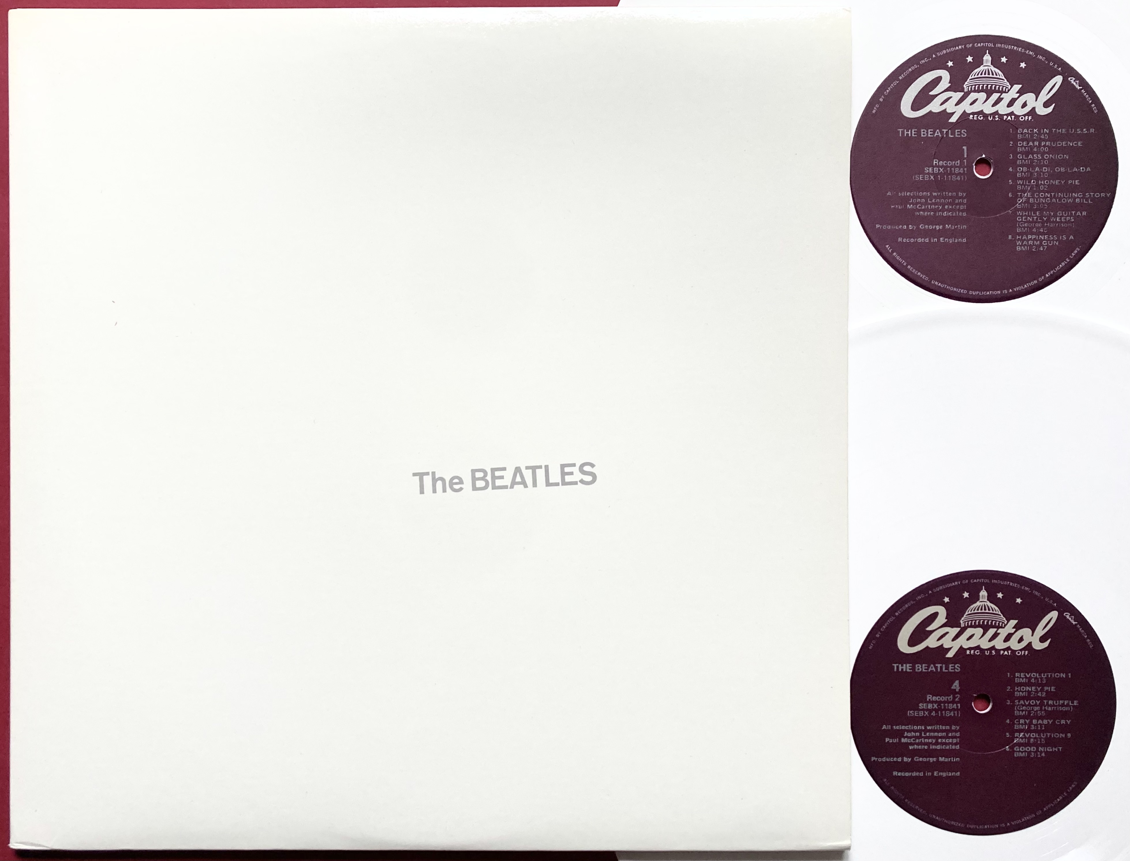 BEATLES - "Vita dubbeln" US WHITE vinyl 2LP 1978