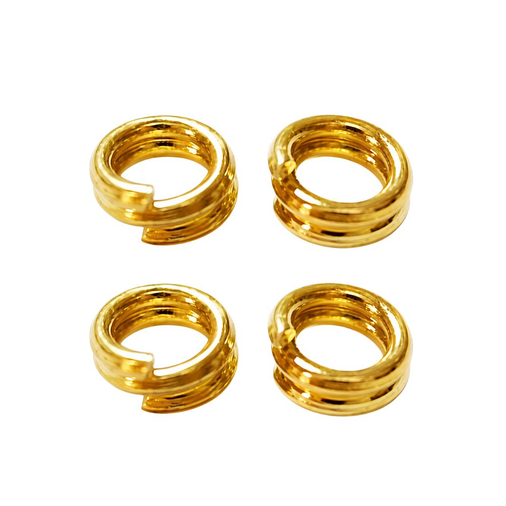 Loopring 4 mm guldfärgad metall 100-pack