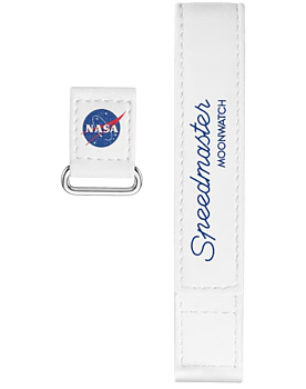 Omega 2-delars vit Speedmaster Moonwatch VELCRO® band, Nasa