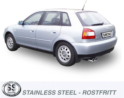 SPORTAVGASSYSTEM 2,5"  AUDI A3 96-03 / VW Beetle/ VW Golf 4 96-  - 3