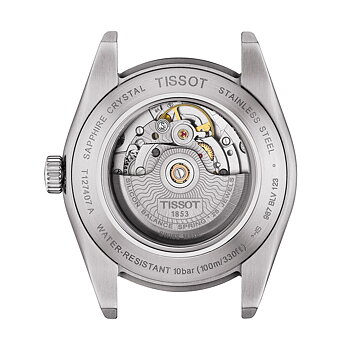 Tissot T127.407.11.091.01 Tissot Gentleman Powematic 80 Silicium 40 grön bakboett