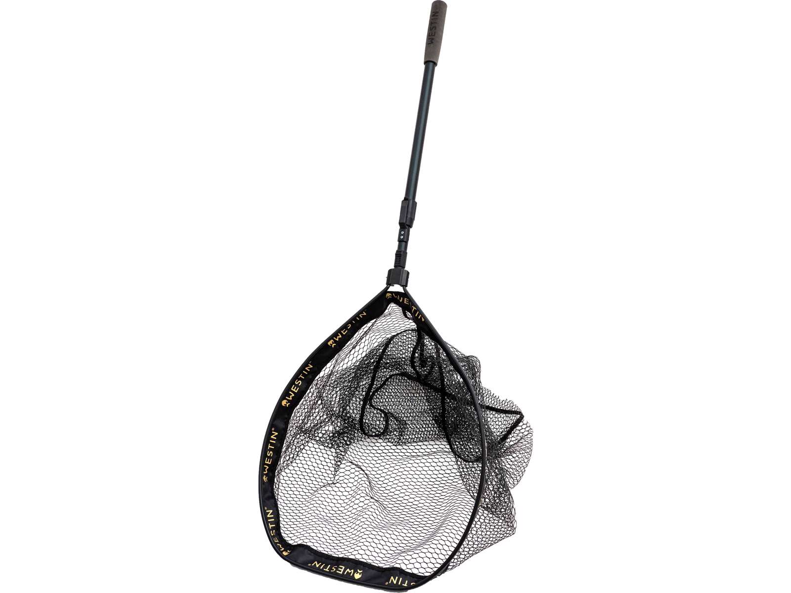 Folding fishing net from Westin. Rubber net and adjustable sea shank equipped with quick release