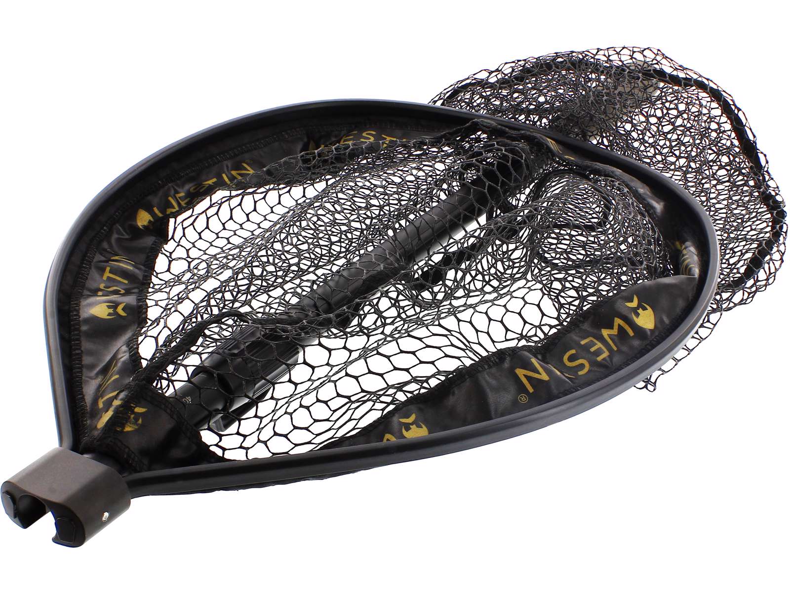 Folding fishing net from Westin. Rubber net and adjustable sea shank equipped with quick release