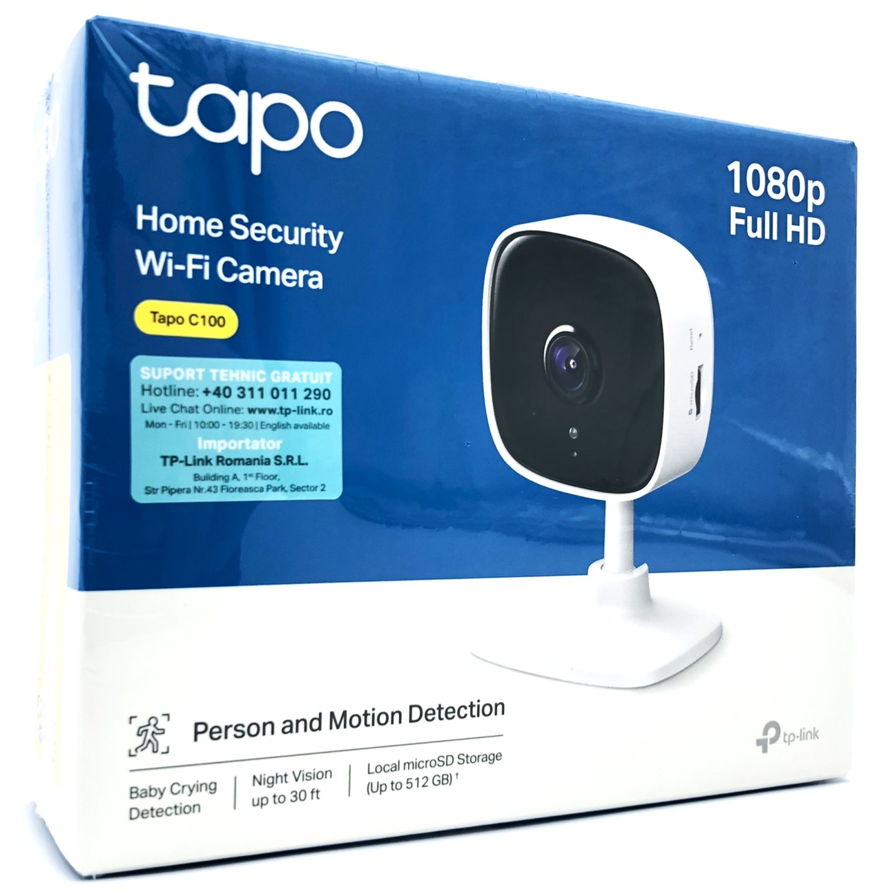 TP-Link C100 Övervakningskamera (vit)