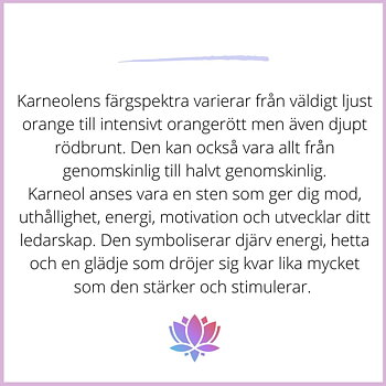 Karneol orange 6mm halvädelsten