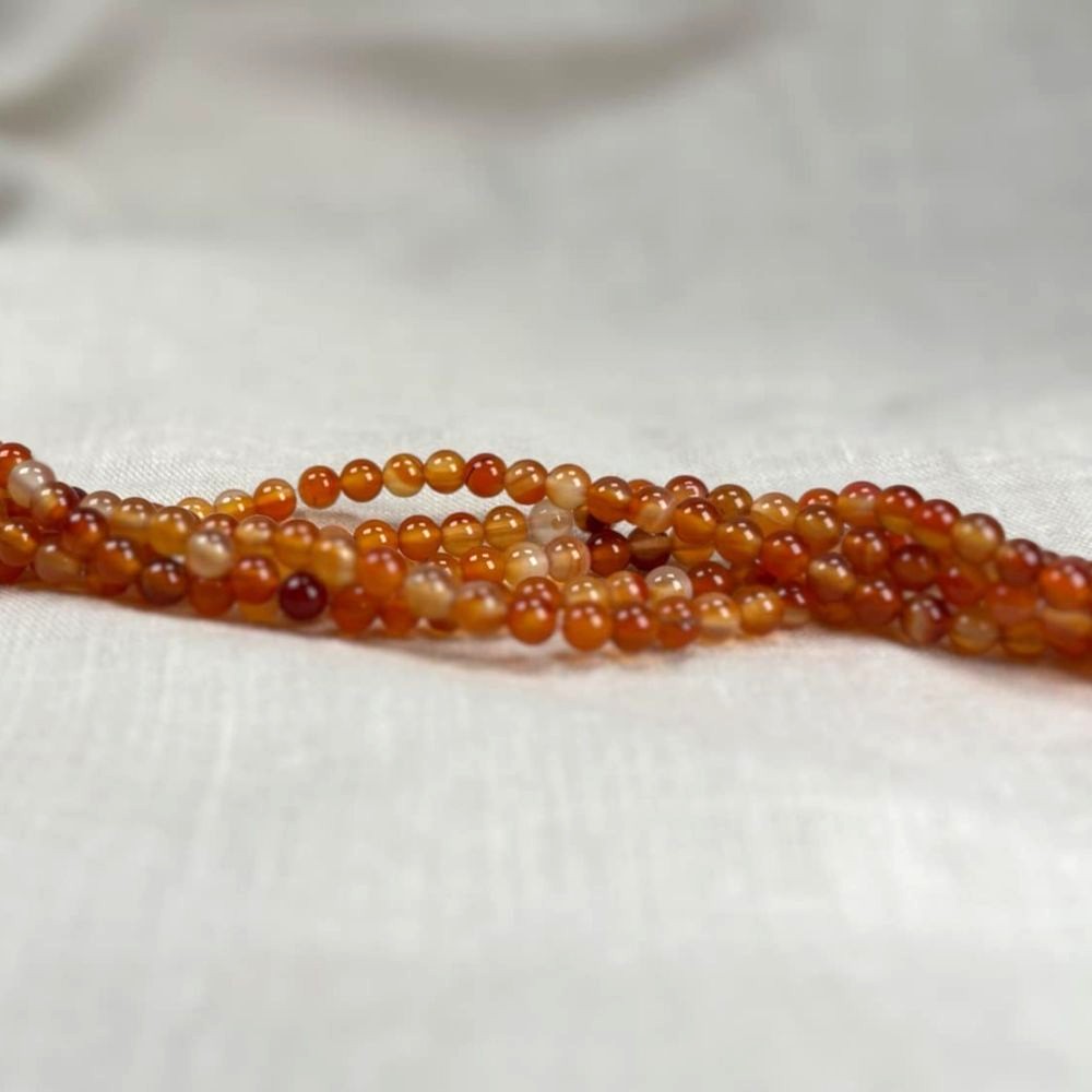 Karneol orange 6mm halvädelsten