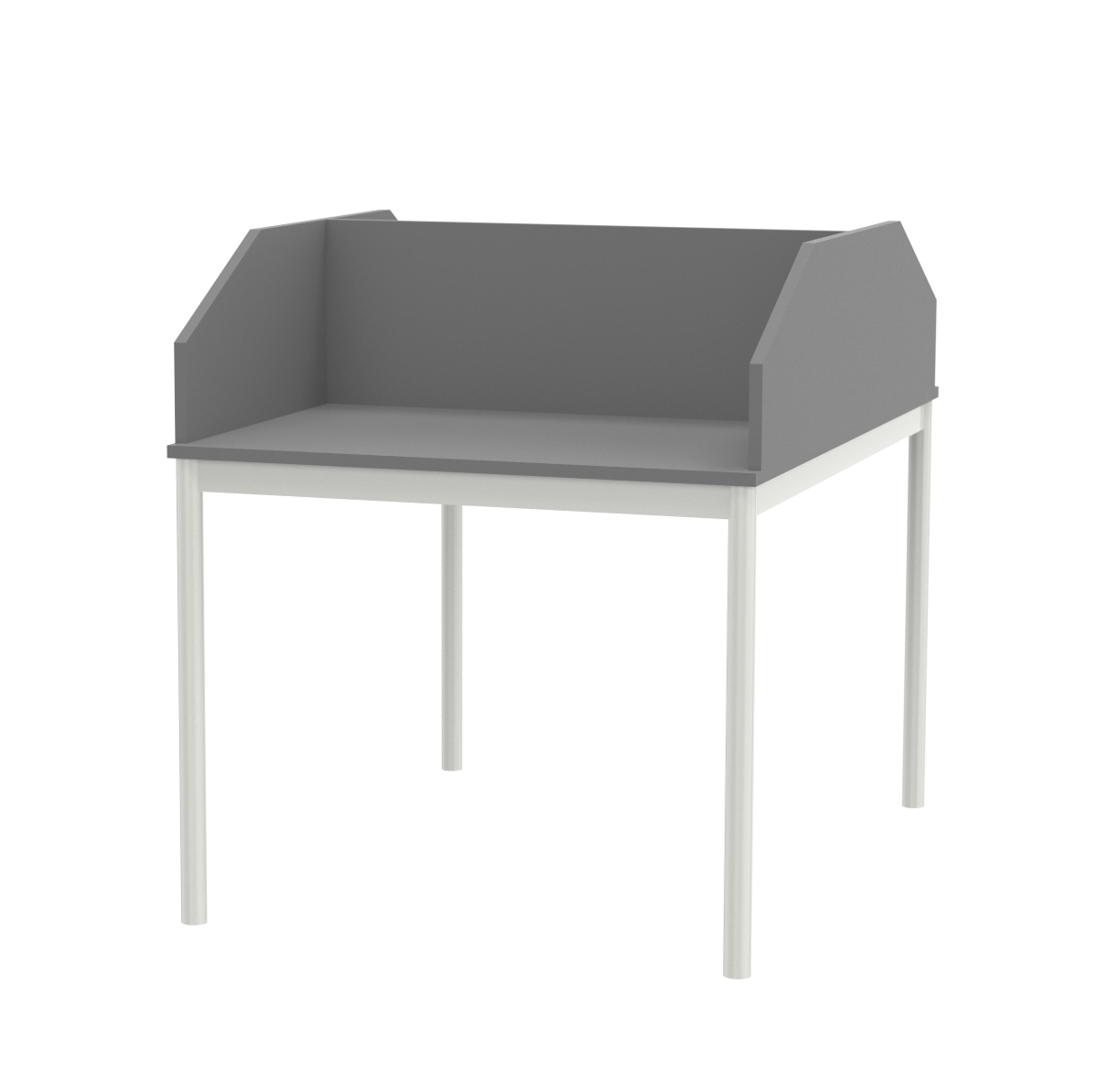 Oslo Study / Workstation Color – clean, modern study station available as single or double, supplied with screens and cable grommet as standard for libraries and study areas.