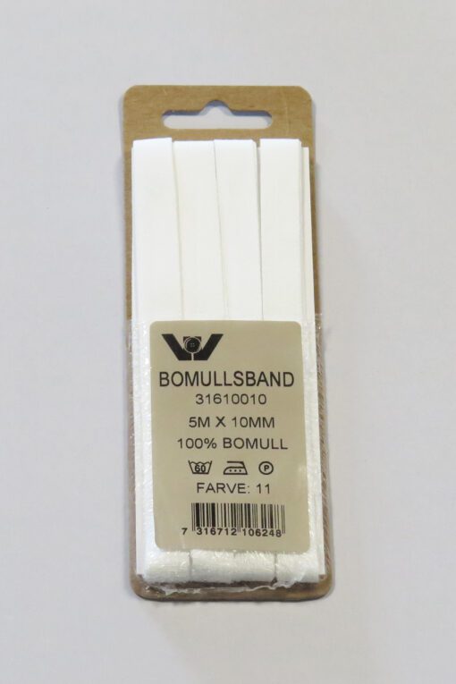Bomullsband Tuskaft 10mm, 5m