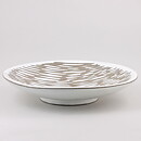 Mari Simmulson (Mars 1952) White Oval Bowl with Relief Decor 30 cm