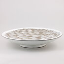 Mari Simmulson (Mars 1952) White Oval Bowl with Relief Decor 30 cm