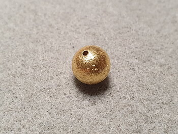 Kula frostad 10mm förgyllt styck silver-925