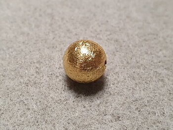Kula frostad 10mm förgyllt styck silver-925