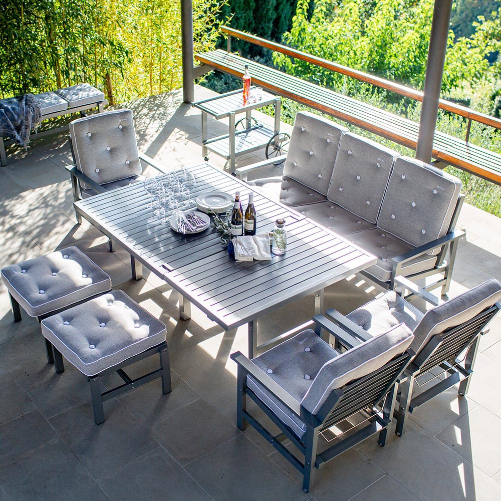 Sofa 3-seater Aluminium (several colors) - Fri Form - 4