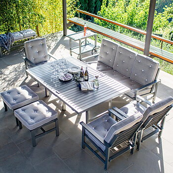 Dining table 142x80 Aluminium (several colors) - Fri Form