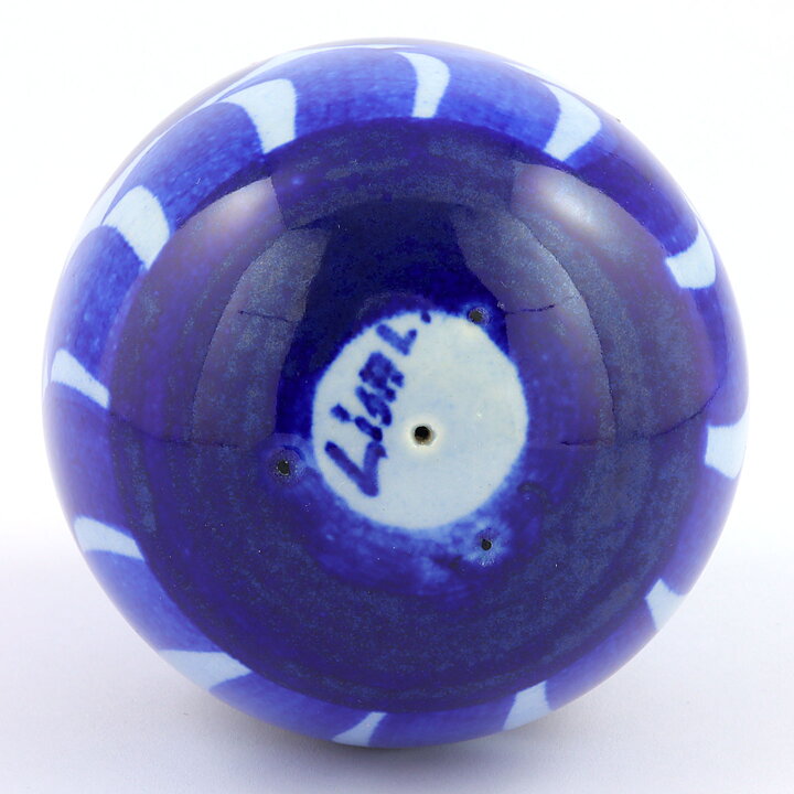 Lisa Larson (1960s) Blue and White Egg 11 cm