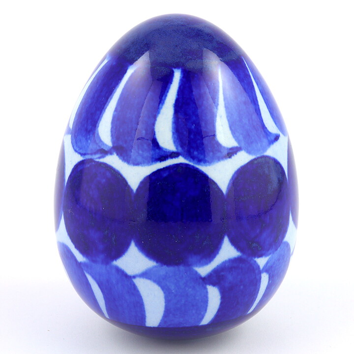 Lisa Larson (1960s) Blue and White Egg 11 cm