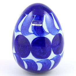 Lisa Larson (1960s) Blue and White Egg 11 cm
